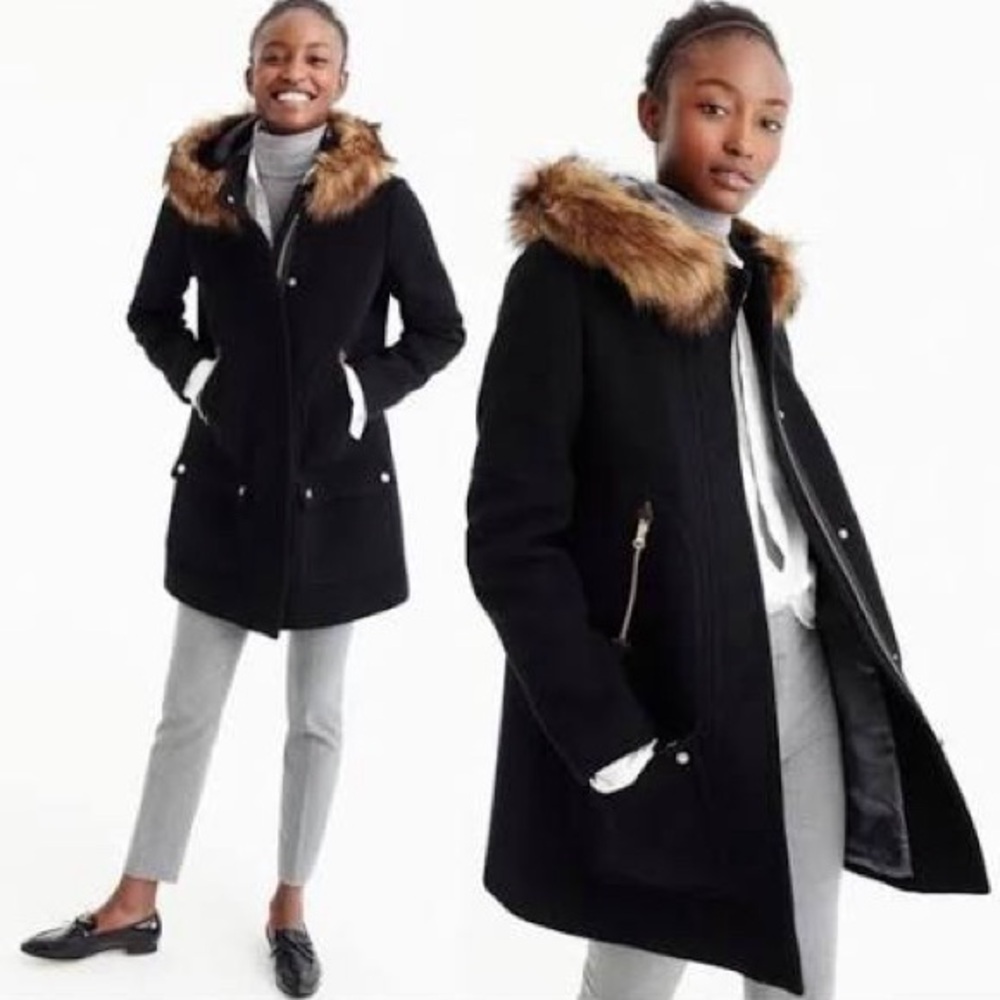 J Crew Chateau Parka Black